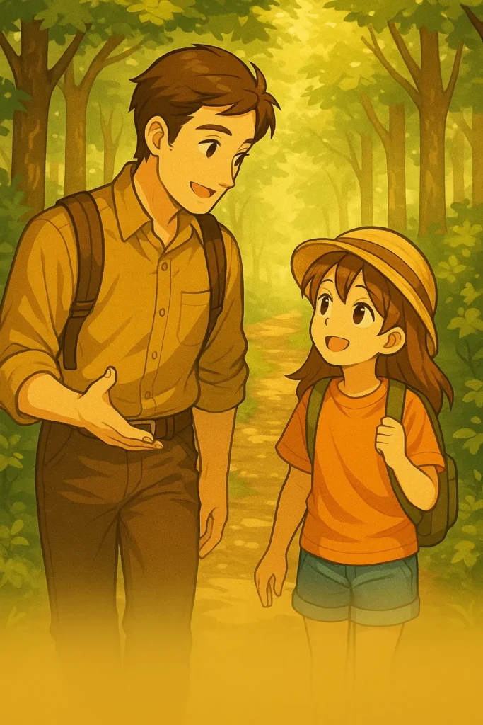 Ojciec rozmawia z córką